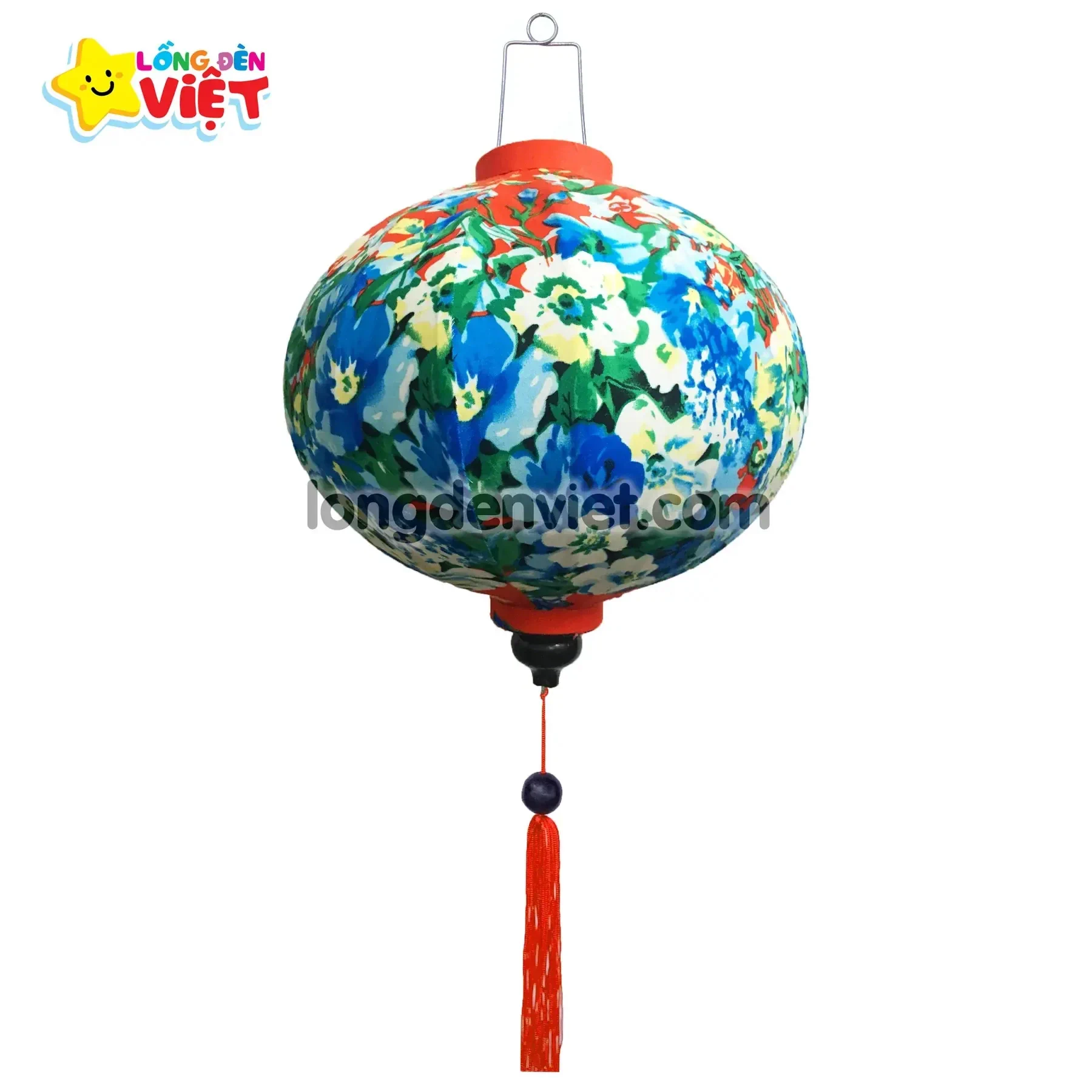 Lồng đèn Hội An Vải Hoa 08 Lồng đèn Hội An Vải Hoa 08 — đèn lồng gỗ Tân Phú, TP.HCM | LongDenViet