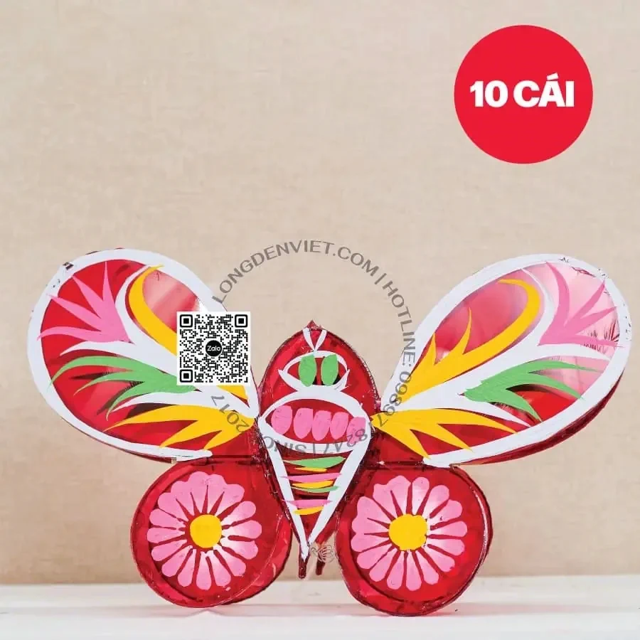 Đèn giấy kiếng bướm đỏ 40cm 10 cái Đèn giấy kiếng bướm đỏ 40cm 10 cái — đèn lồng thủ công Tân Phú, TP.HCM | LongDenViet