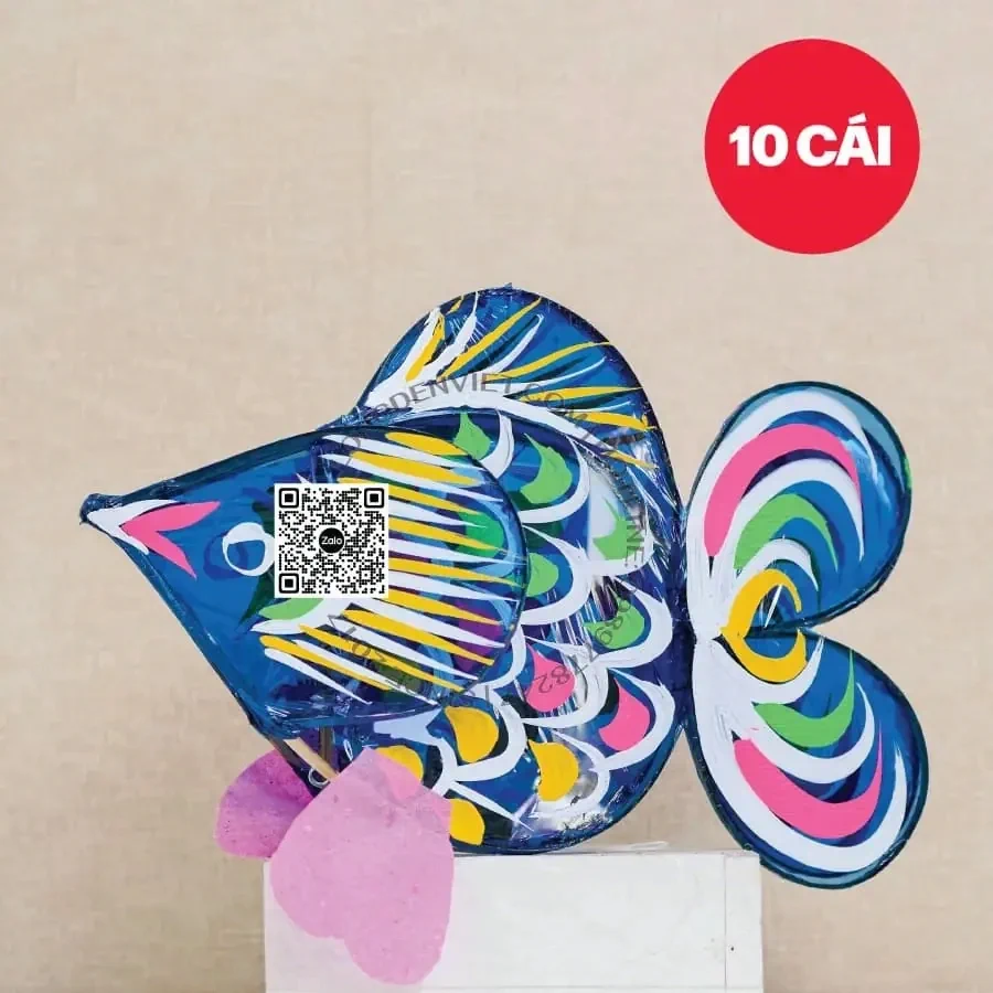Đèn giấy kiếng cá xanh 40cm 10 cái — đèn lồng thủ công Tân Phú, TP.HCM | LongDenViet