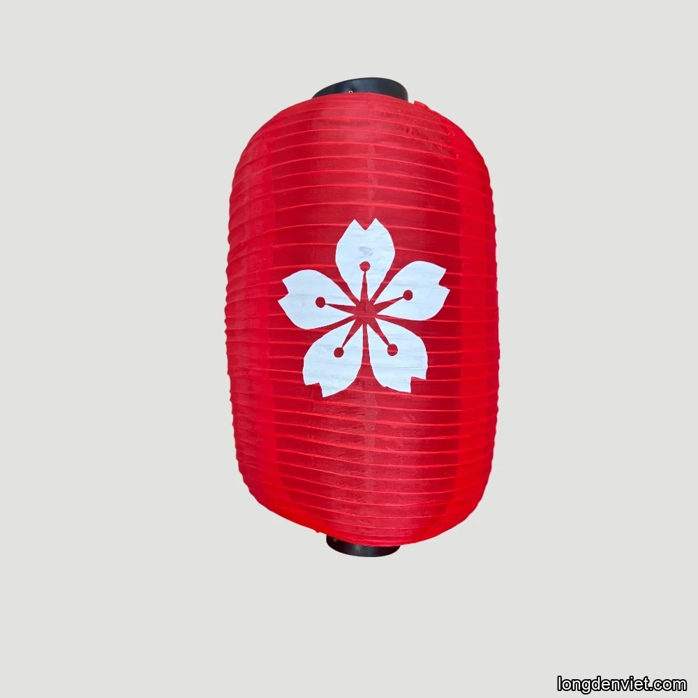 Đèn lồng Nhật trang trí khai trương LDV-N297 đỏ son lễ hội — đèn lồng thủ công Hội An | LongDenViet
