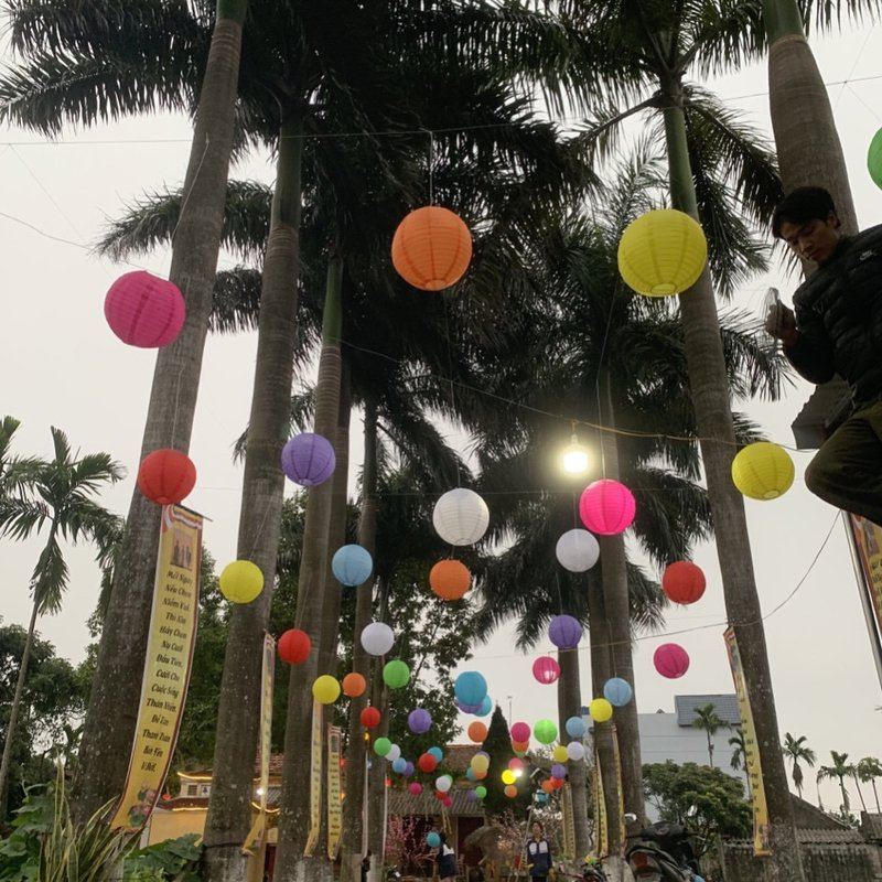 Lồng Đèn Vải Thô Phong Cách Boho Phòn… — góc nhìn thứ 2