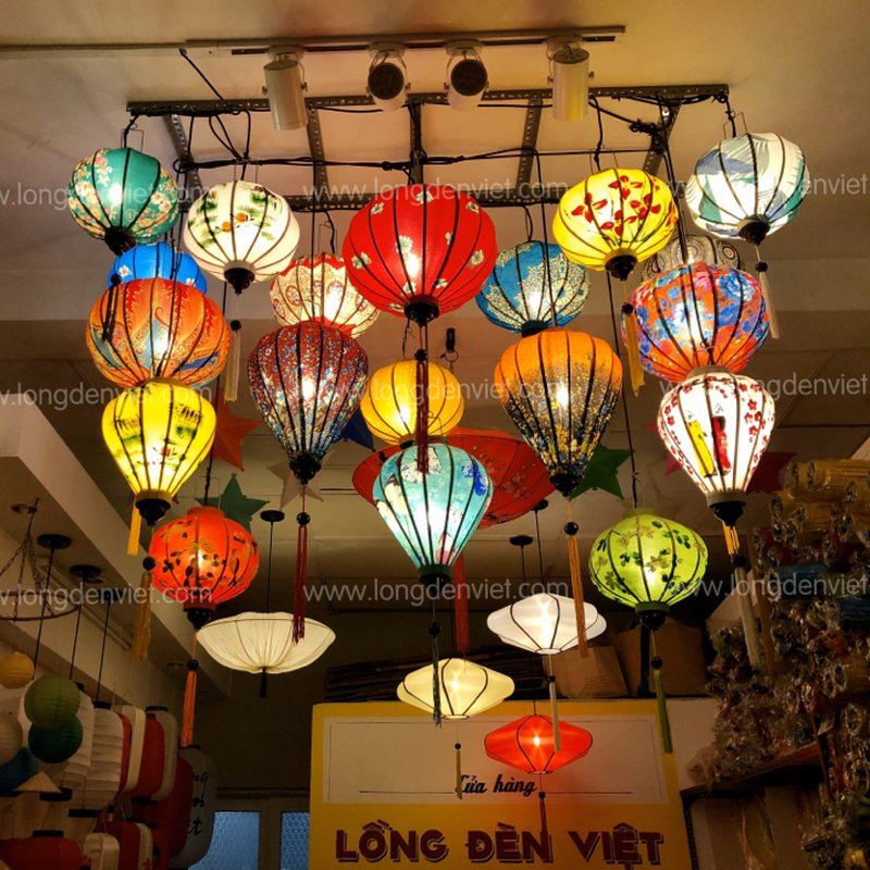 Đèn Lồng Vải Canvas Trang Trí Sân Vườn Ngoài Trời — đèn lồng Hội An Tân Phú, TP.HCM | LongDenViet
